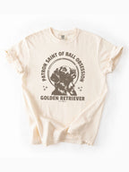 Patron Saint of Ball Obsession - Golden Retriever Tshirt
