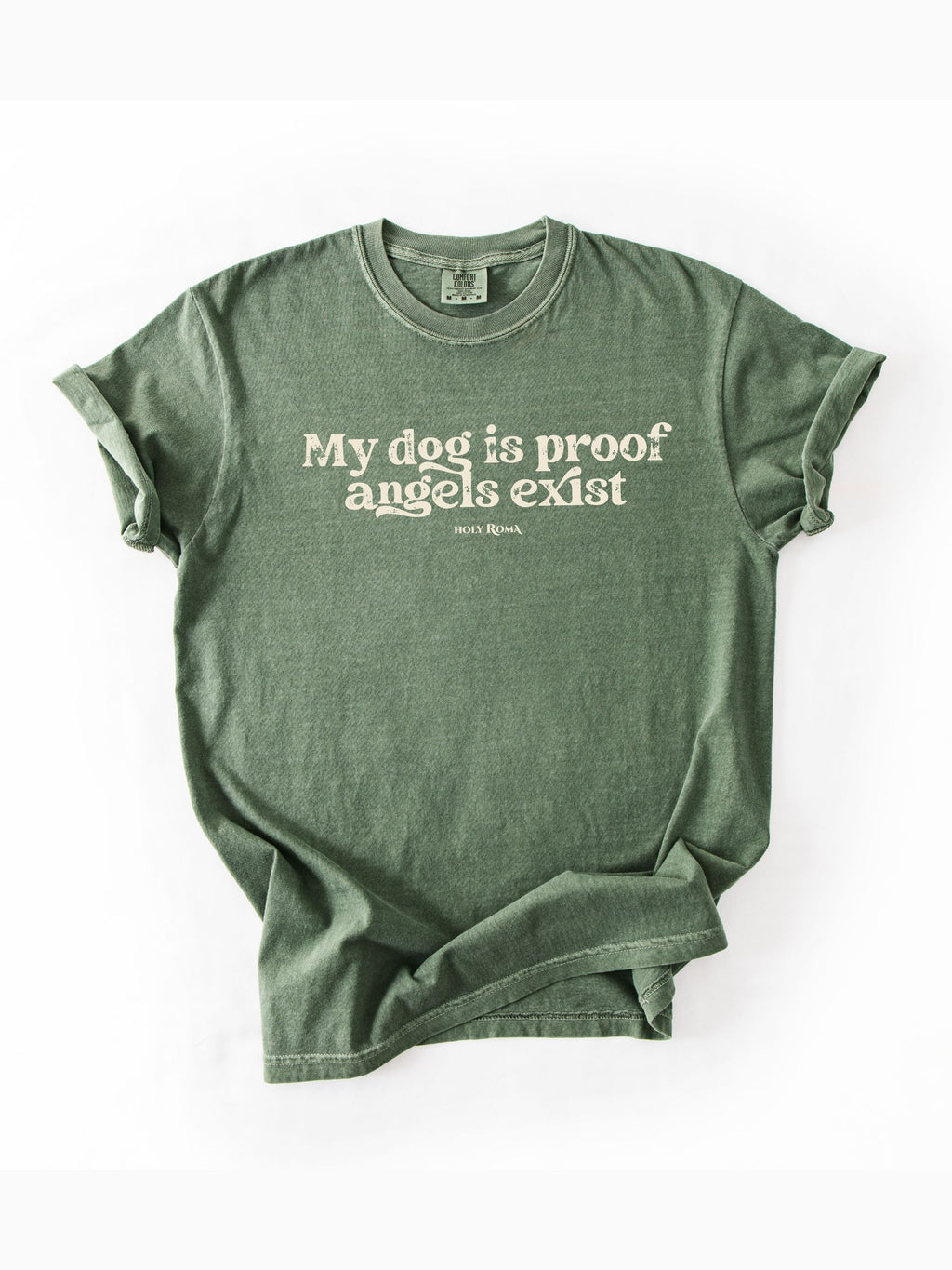My Dog is Proof Angels Exist Cotton T-shirt