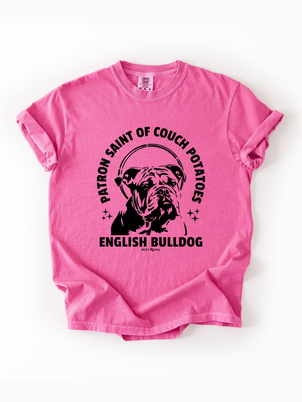 Patron Saint of Couch Potatoes - English Bulldog Tshirt