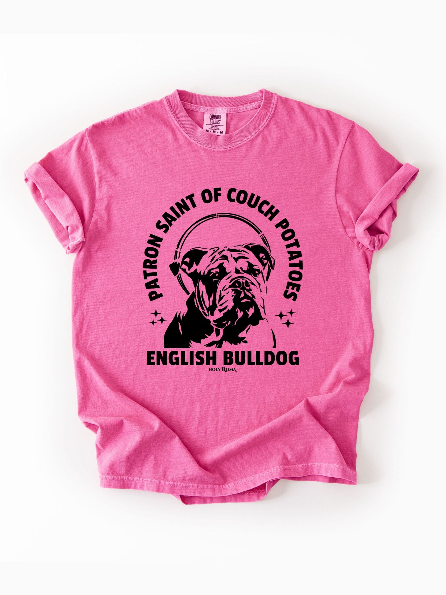 Patron Saint of Couch Potatoes - English Bulldog Tshirt